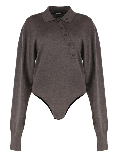 Jacquemus buttoned wool body - Brown - zdjęcie produktu nr 2