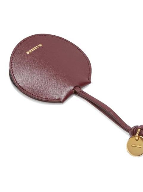 Jil Sander logo-stamp leather keyring - Red - zdjęcie produktu nr 2