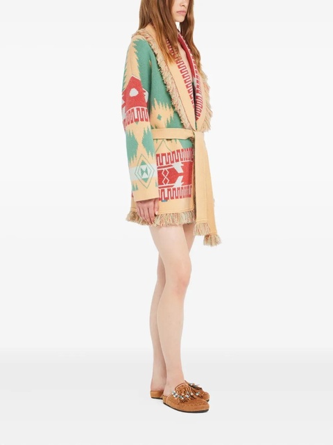 Alanui Icon jacquard fringed cardigan - Neutrals - zdjęcie produktu nr 2