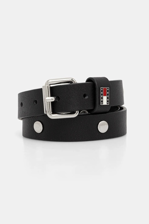 Tommy Jeans pasek skórzany damski kolor czarny AW0AW17916 - zdjęcie produktu nr 1