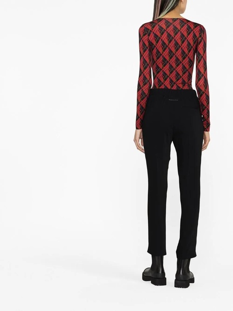 MM6 Maison Margiela high-waisted trousers - Black - zdjęcie produktu nr 2