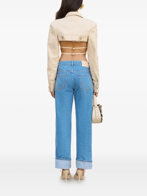 Cult Gaia Issa cropped jacket - Neutrals - zdjęcie produktu nr 2