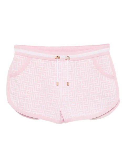 Balmain logo-embroidered shorts - Pink - zdjęcie produktu nr 1