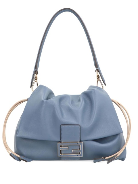 FENDI medium Mamma Baguette leather shoulder bag - Blue - zdjęcie produktu nr 1
