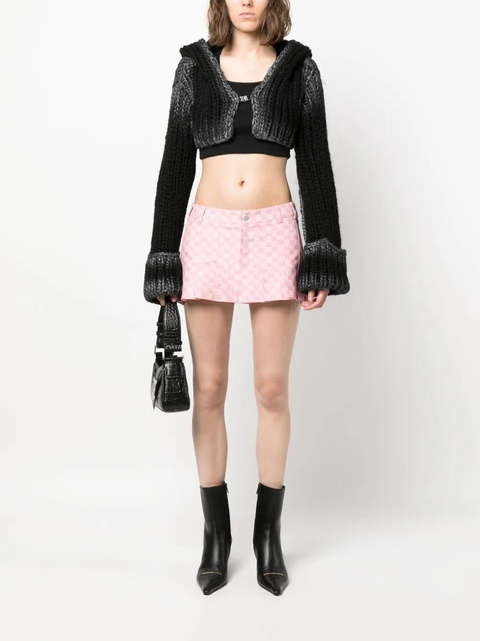 MISBHV hooded chunky-knit cropped cardigan - Black - zdjęcie produktu nr 2