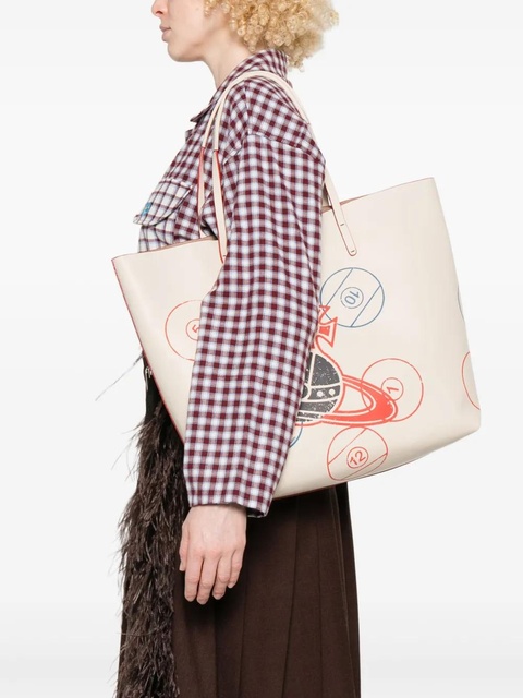 Vivienne Westwood large Studio Orb-motif tote bag - Neutrals - zdjęcie produktu nr 1