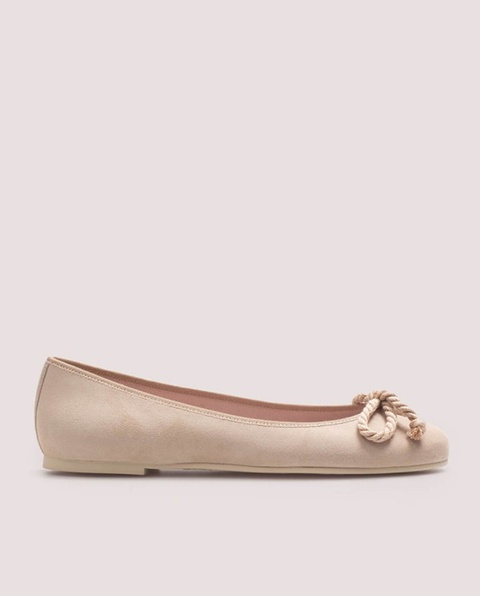 PRETTY BALLERINAS - Beżowe baleriny z zamszu Rosario - zdjęcie produktu nr 1