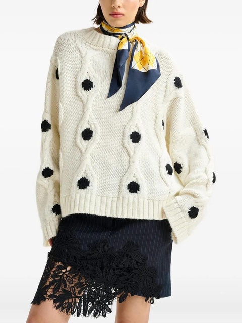 Essentiel Antwerp Ixel cable-knit sweater - White - zdjęcie produktu nr 2