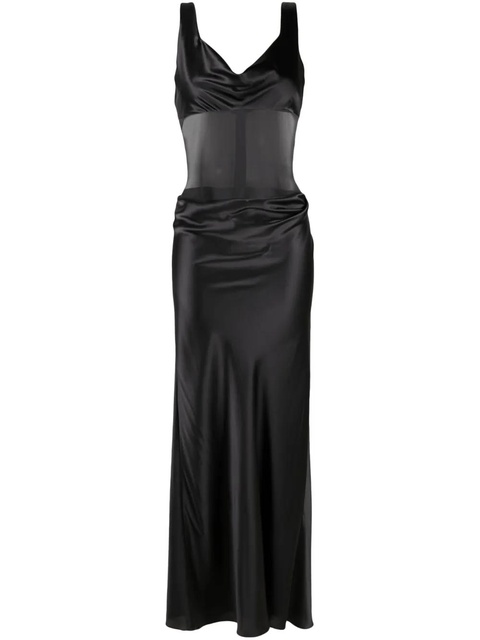 Christopher Esber sheer-panel cowl-neck gown - Grey - zdjęcie produktu nr 1