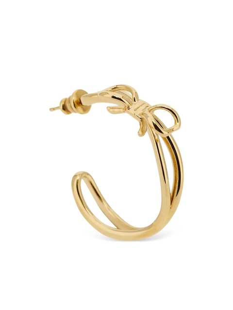 Ferragamo bow-detail hoop earrings - Gold - zdjęcie produktu nr 2