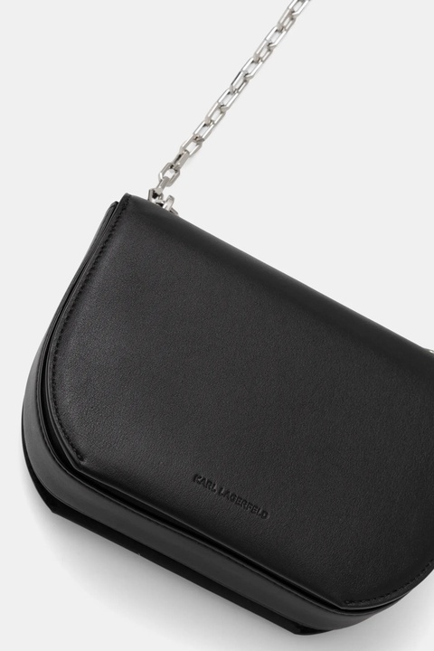 Karl Lagerfeld torebka skórzana kolor czarny A1W30445 - zdjęcie produktu nr 2