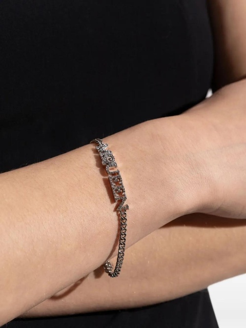 Alexander McQueen crystal-embellished bracelet - Silver - zdjęcie produktu nr 1