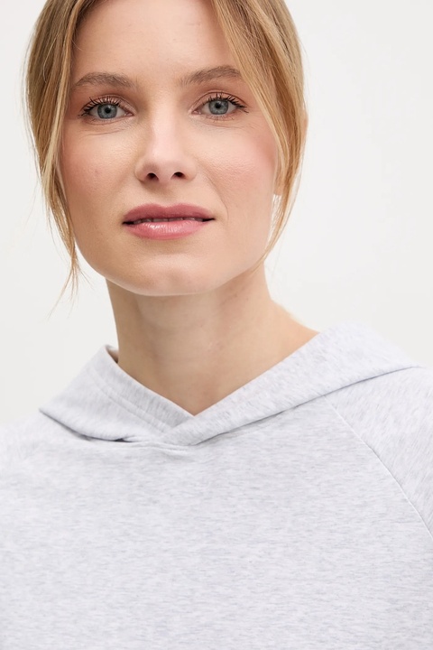 On bluza dresowa Studio kolor szary z kapturem melanżowa 1WF12421756 - zdjęcie produktu nr 2