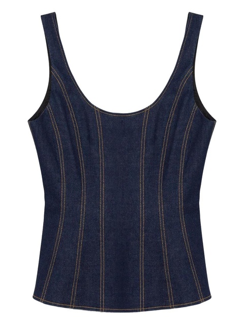 Simkhai Lachlan denim top - Blue - zdjęcie produktu nr 1