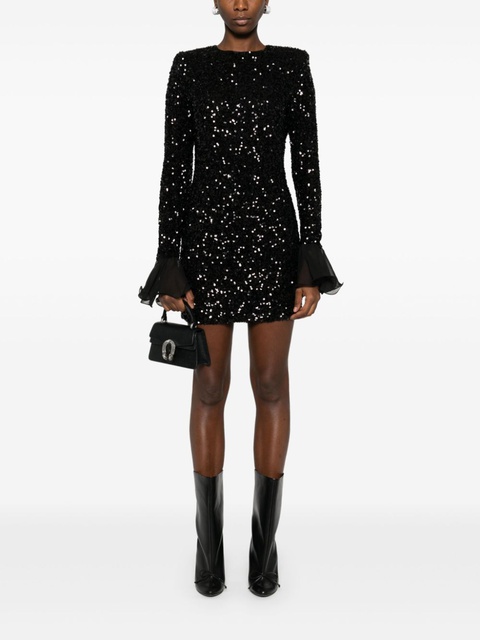 ROTATE BIRGER CHRISTENSEN sequinned mini dress - Black - zdjęcie produktu nr 2