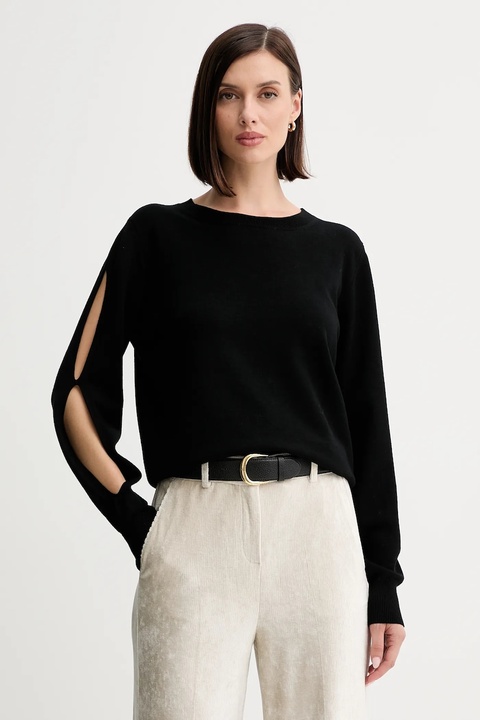 Twinset sweter damski kolor czarny lekki 252TF3032 - zdjęcie produktu nr 1