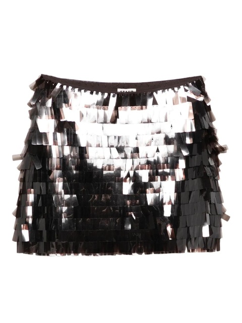 STAUD Max sequin-embellished mini skirt - Brown - zdjęcie produktu nr 1