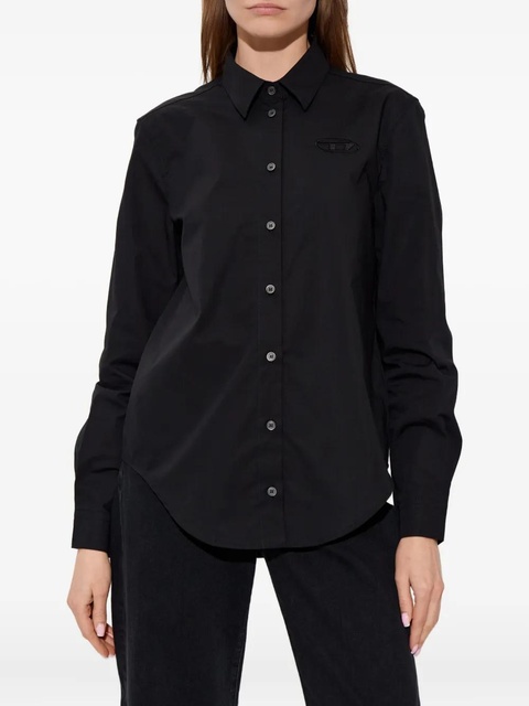 Diesel C-Ronor logo-embroidered shirt - Black - zdjęcie produktu nr 2
