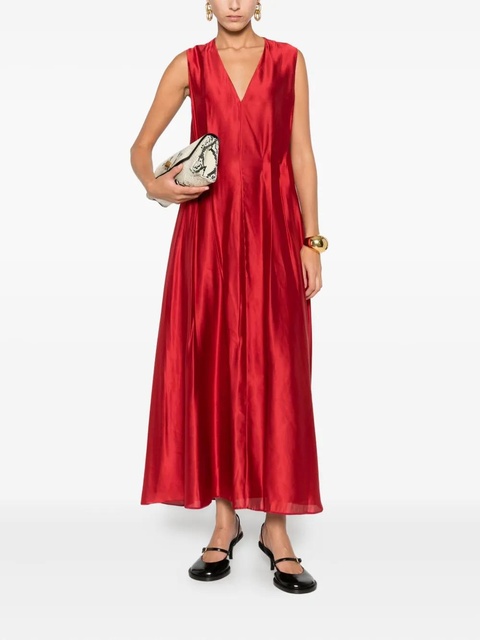 KHAITE Syd V-neck dress - Red - zdjęcie produktu nr 2