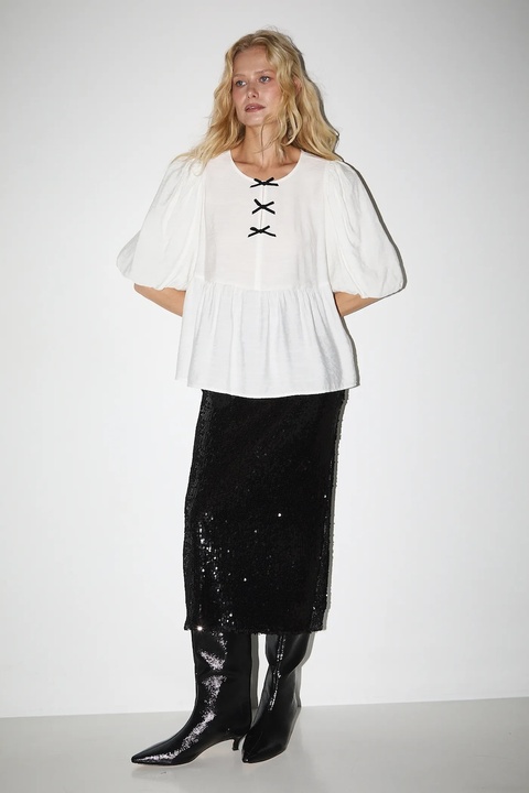 Medicine bluzka damska kolor beżowy gładka - zdjęcie produktu nr 1