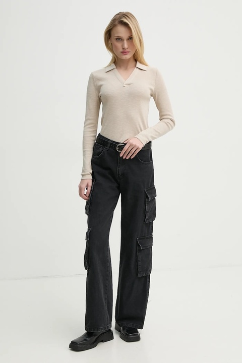 G-Star longsleeve bawełniany kolor beżowy D26074-D958 - zdjęcie produktu nr 1