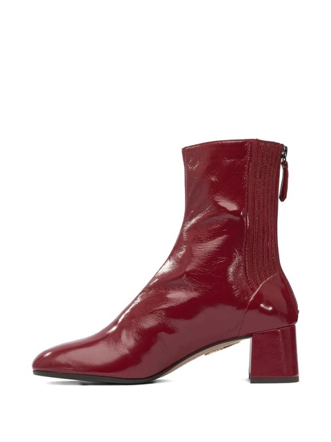 Aquazzura leather block-heel boots - Red - zdjęcie produktu nr 2