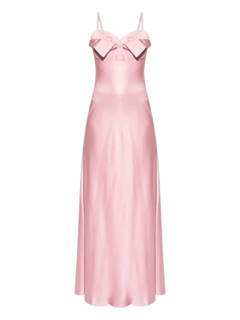 Alexander McQueen bow-detail maxi slip dress - Pink - zdjęcie produktu nr 2