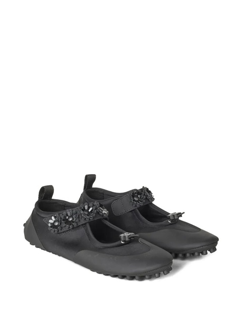 Cecilie Bahnsen flower-embellished Mary Jane sneakers - Black - zdjęcie produktu nr 2