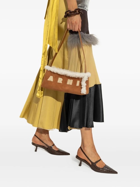 Marni faux-shearling appliqué shoulder - Brown - zdjęcie produktu nr 1