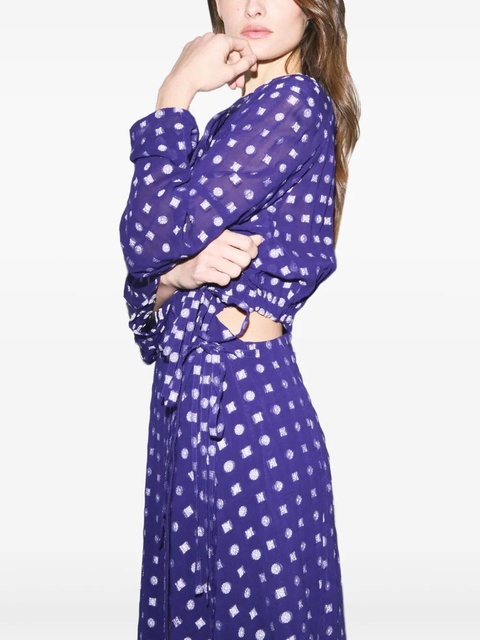Tory Burch printed wrap dress - Purple - zdjęcie produktu nr 2