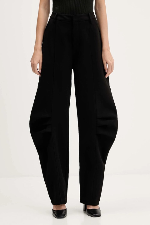 Rotate spodnie damskie kolor czarny szerokie high waist 114826100 - zdjęcie produktu nr 1