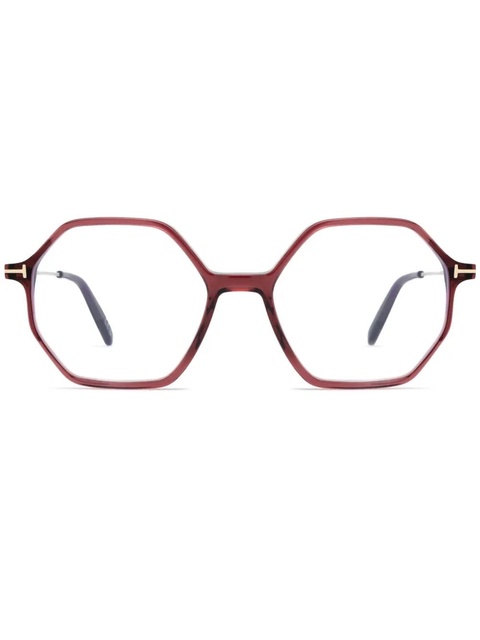 TOM FORD Eyewear geometric frame glasses - Red - zdjęcie produktu nr 1