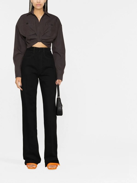 Off-White cropped long-sleeve shirt - Grey - zdjęcie produktu nr 2