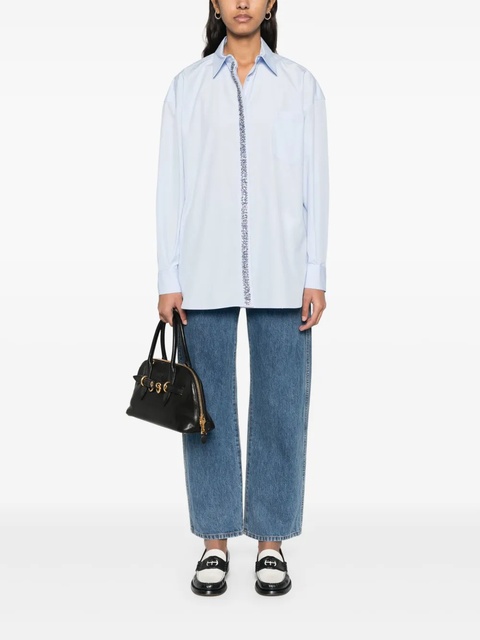 Maje rhinestoned poplin shirt - Blue - zdjęcie produktu nr 1