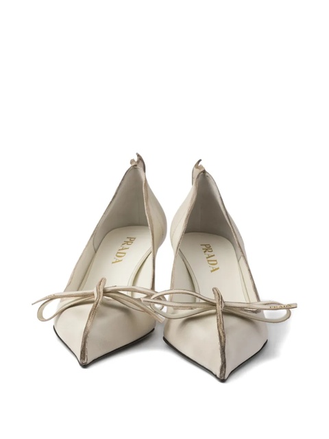 Prada 55mm Antiqued leather pumps - Neutrals - zdjęcie produktu nr 2