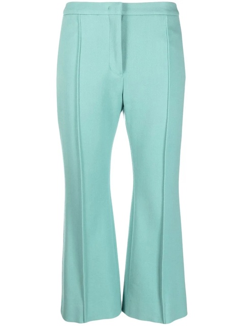 Jil Sander mid-rise cropped trousers - Green - zdjęcie produktu nr 1