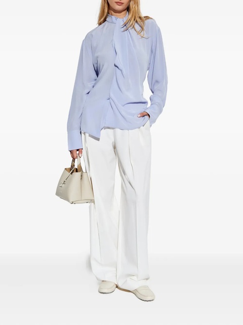 Victoria Beckham pleated wide-leg trousers - White - zdjęcie produktu nr 1