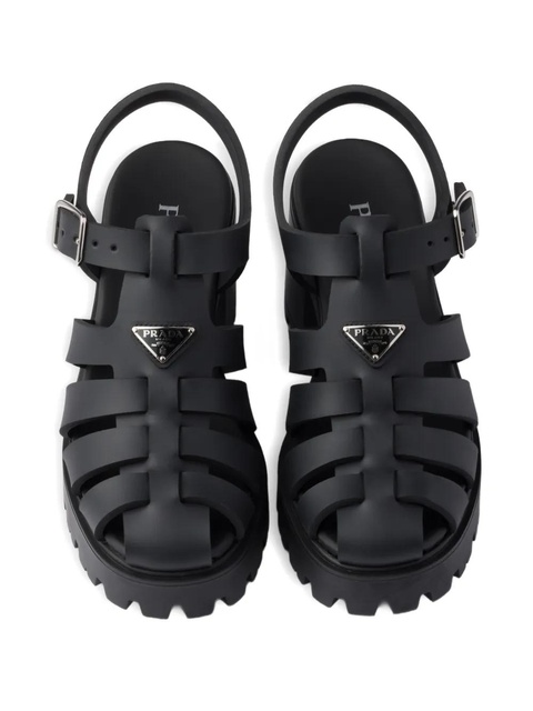 Prada 90mm metal buckle platform sandals - Black - zdjęcie produktu nr 2