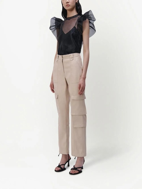 Simkhai Russel faux-leather cargo pants - Neutrals - zdjęcie produktu nr 2