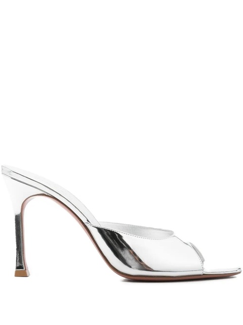 Amina Muaddi 95mm Alexa Slipper mules - Silver - zdjęcie produktu nr 1