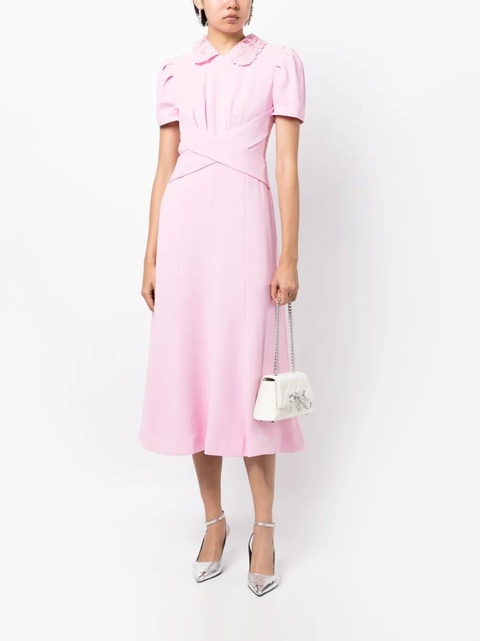 Self-Portrait lace-collar midi dress - Pink - zdjęcie produktu nr 1