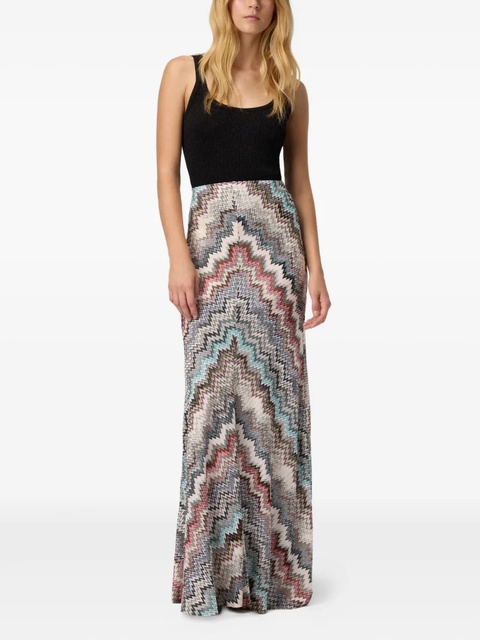 Missoni zigzag pattern maxi skirt - Grey - zdjęcie produktu nr 1