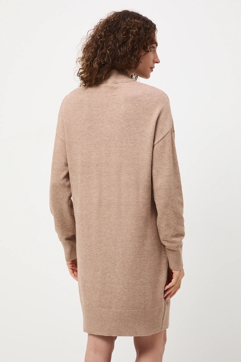 Medicine sukienka kolor beżowy midi prosta - zdjęcie produktu nr 2