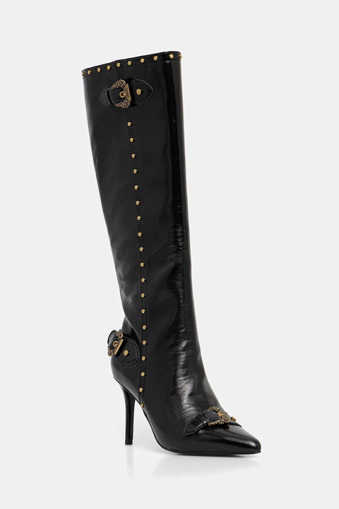 Versace Jeans Couture kozaki damskie kolor czarny na szpilce 79VA3S58 ZSC35 899 - zdjęcie produktu nr 1