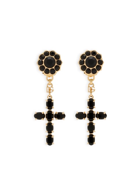 Dolce & Gabbana cross pendant clip-on earrings - Gold - zdjęcie produktu nr 1