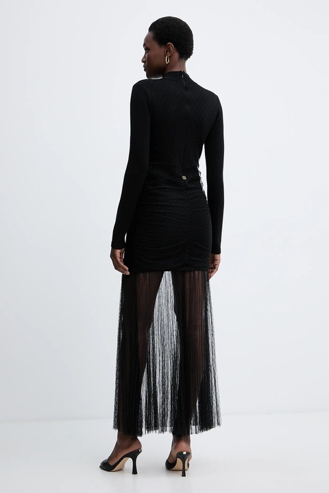 Twinset sukienka kolor czarny maxi rozkloszowana 252TT3262 - zdjęcie produktu nr 2