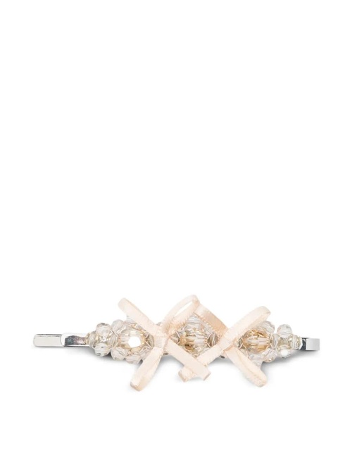 Simone Rocha crystal-embellished bow hair clip - Neutrals - zdjęcie produktu nr 1