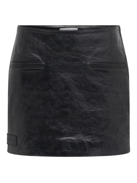 Marine Serre Glossy Moon leather skirt - Black - zdjęcie produktu nr 1
