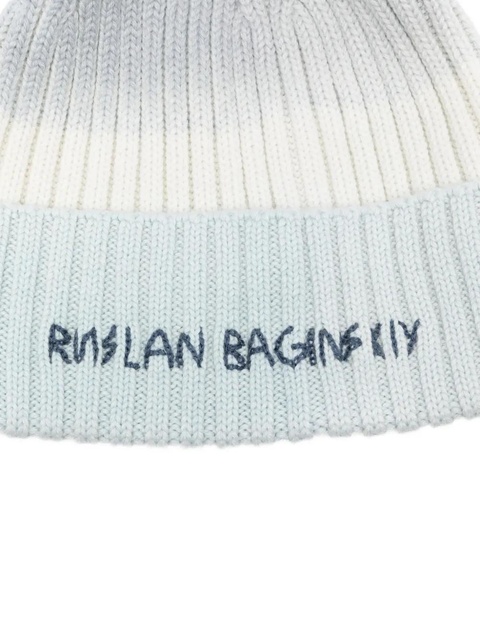 Ruslan Baginskiy ribbed-knit logo beanie - Blue - zdjęcie produktu nr 2
