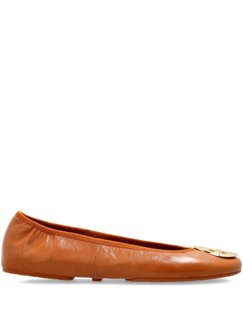 Tory Burch leather logo-detail pumps - Brown - zdjęcie produktu nr 1